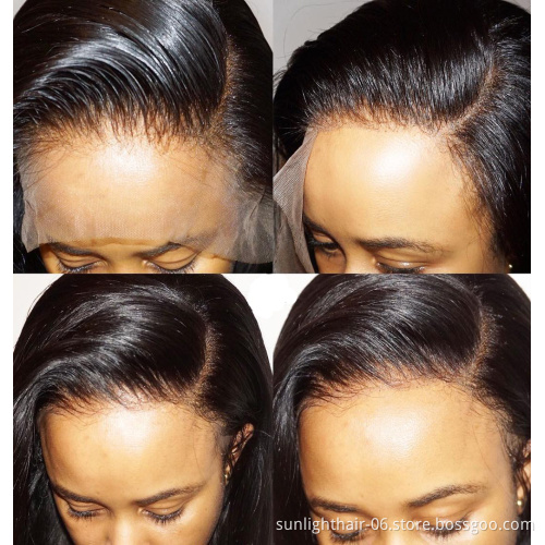 Sunlight Kinky Straight Hd Mink Virgin Brazilian Silky Curly Honey Mongolian Extensions 360 Lace Frontal Wig With Baby Hair
